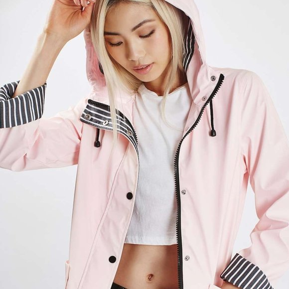 topshop pink raincoat